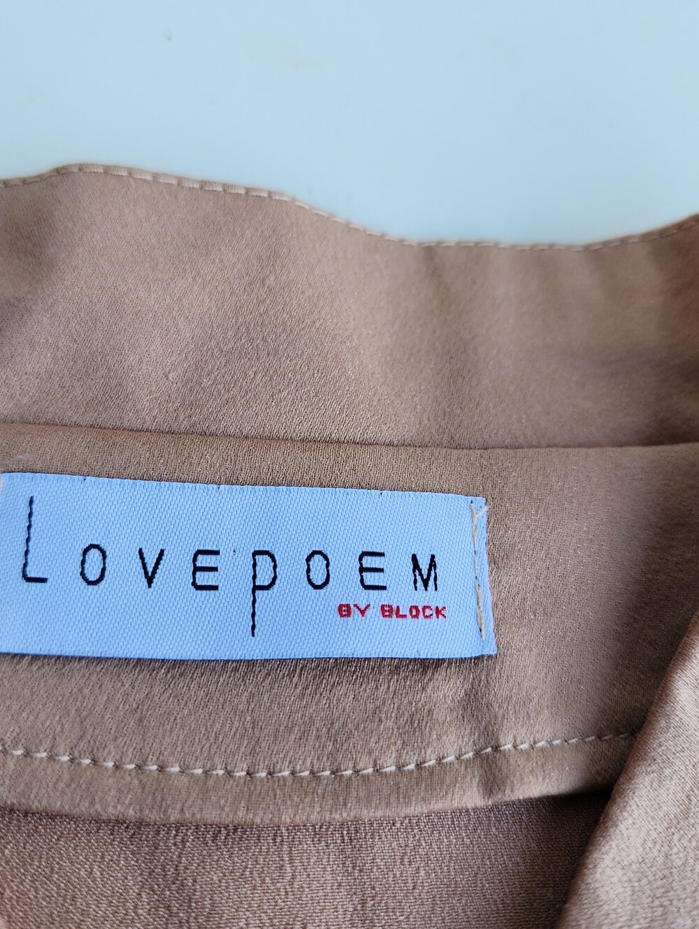 NWT Lovepoem by Block Gianna Satin Bomber Jacket Full Zip rose gold Sz L - Picture 15 of 16